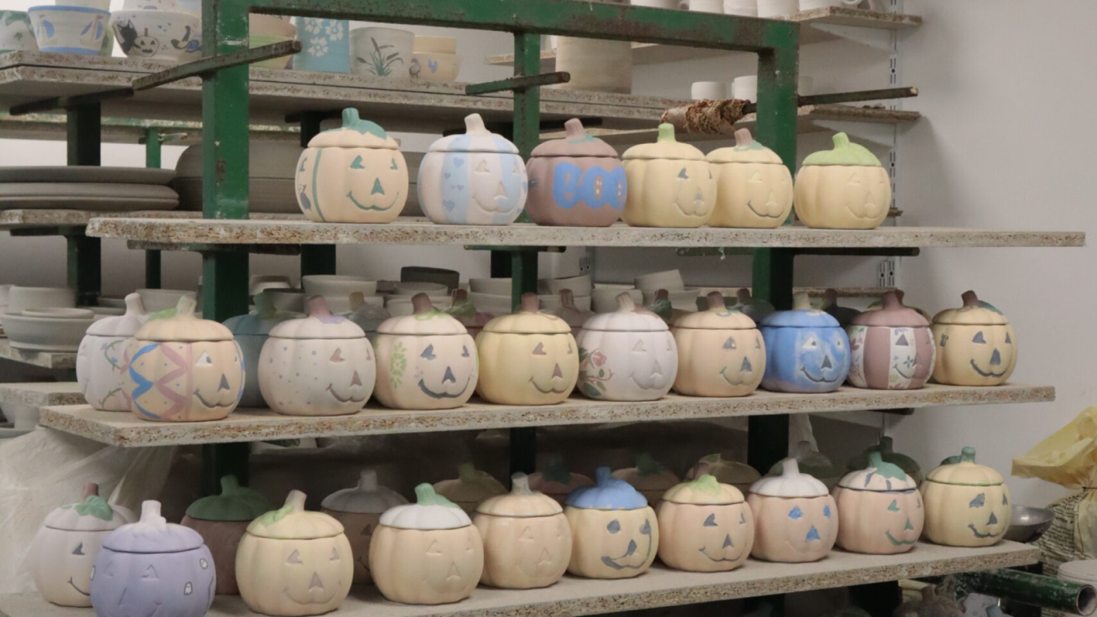 Ceramic Pumpkins on display at Mud Ireland